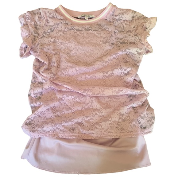 On S’en Fout Des Garçons Lilac Lace Top with Slip Size 16 - Picture 9 of 10